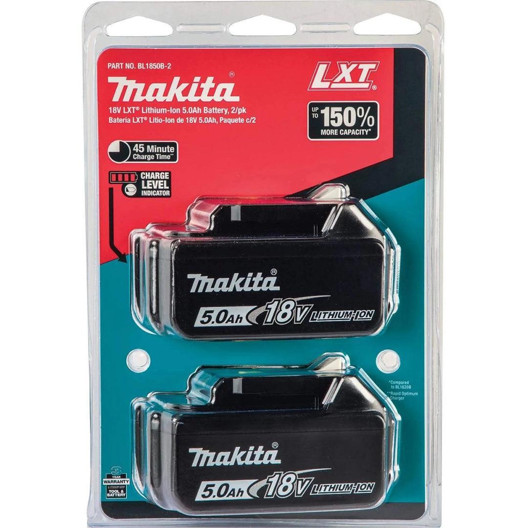 Makita DTD153RTJ 18V LXT Brushless Impact Driver Kit – Includes 2 x 5.0Ah Batteries, Fast Charger, and MAKPAC Storage Case