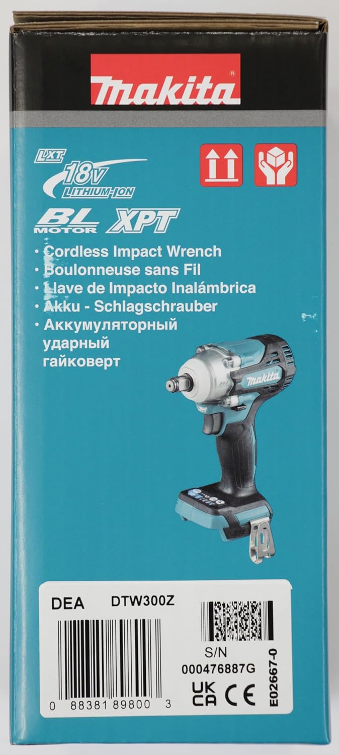 Makita DTW300Z 18V Brushless Cordless Impact Wrench – Batteries and Charger Sold Separately.