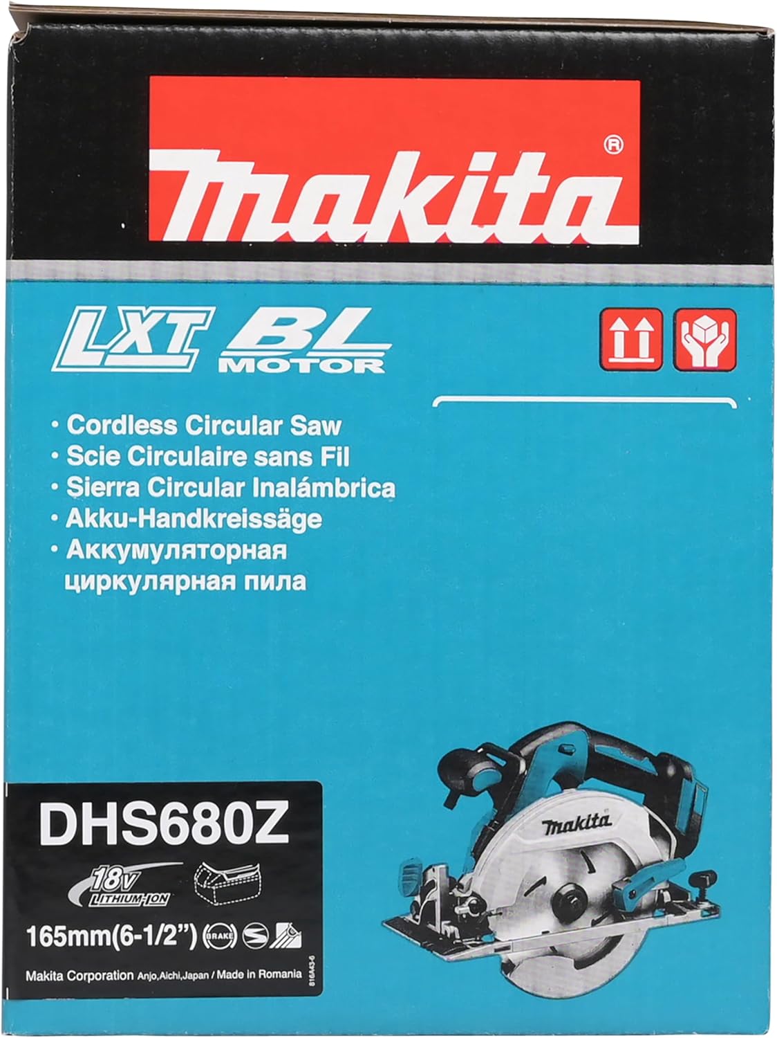 Makita DHS680Z 18V Li-Ion LXT Brushless Circular Saw (165mm) – Batteries and Charger Sold Separately.