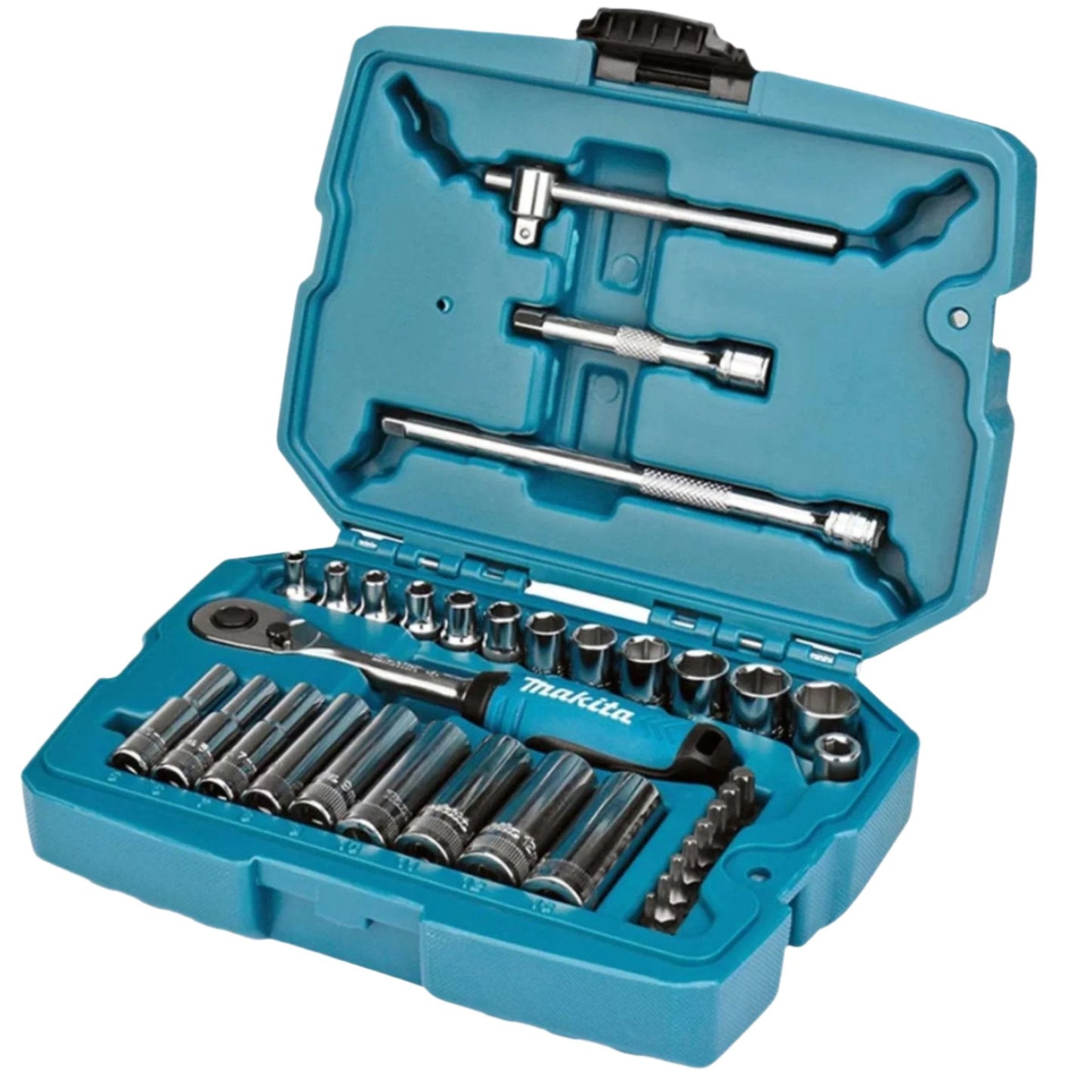 Makita 34-Piece Socket and Accessory Tool Kit – Ideal for DIY and Professional Use